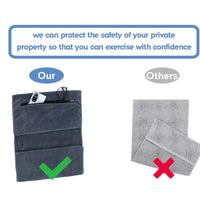 Gym Towel With Zipper Pocket